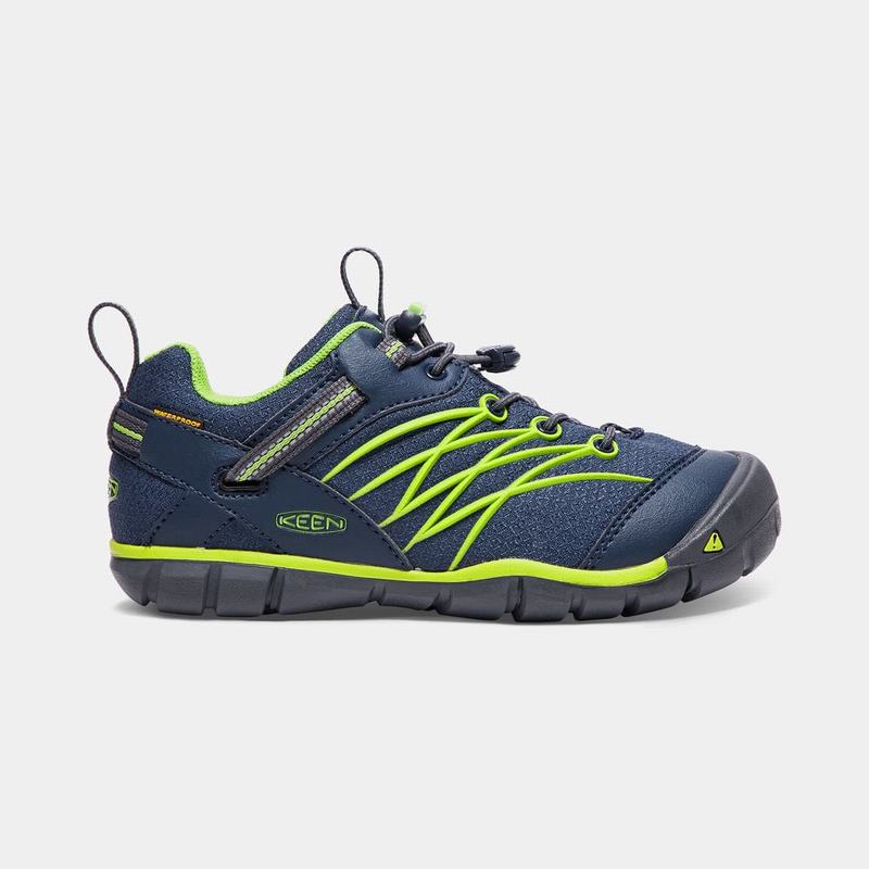 Keen 靴 | キーンチャンドラー防水Cnx 登山 靴 キッズ ネイビー / 緑 | 917358-LQN